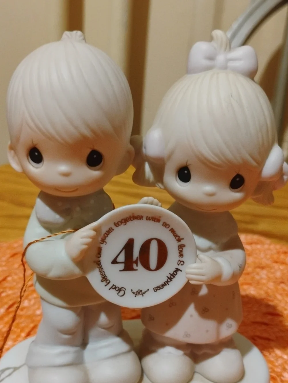 Precious Moments Porcelain 40th Anniversary Figurine - 1983